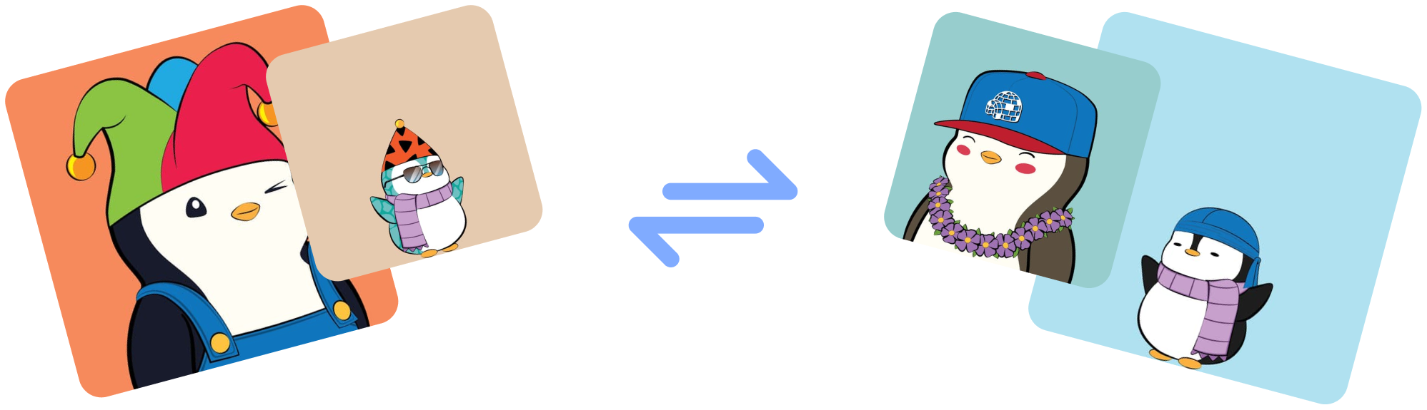 Sweap and trade Pudgy Penguins with Flip.xyz